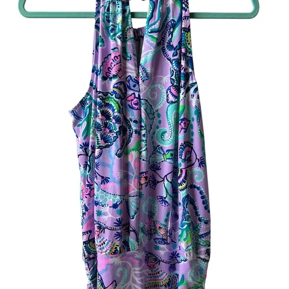 Lilly Pulitzer Purple Blue Halter Tank Top - Picture 4 of 12
